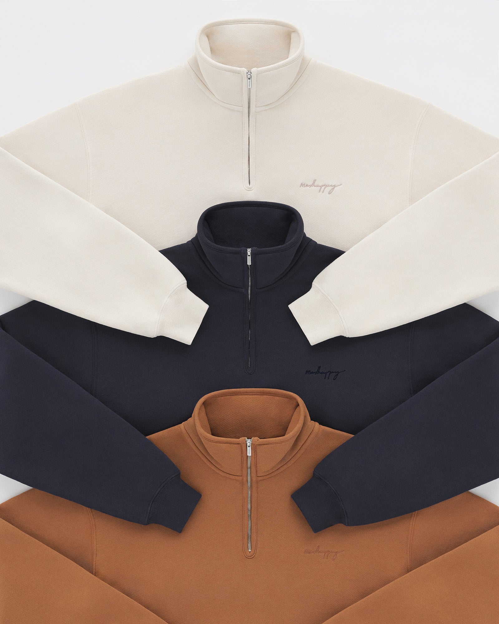 No One Else Half Fleece Collar Winter Zip-Up Jacket Ivory / M